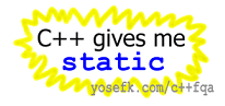 [C++ gives me static]